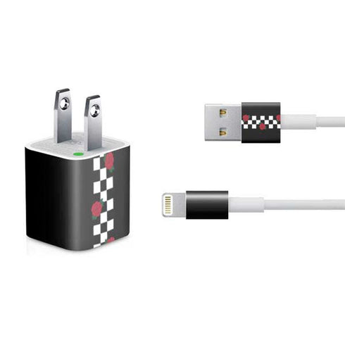 Rose Checkerboard iPhone Charger (5W USB) Skin