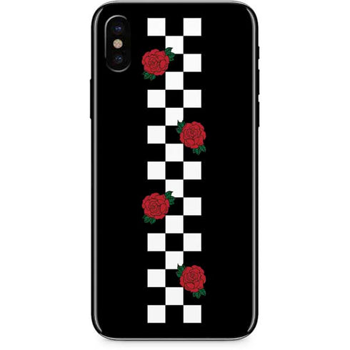 Rose Checkerboard iPhone XS Skin