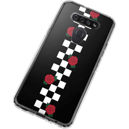 Rose Checkerboard LG K51/Q51 Clear Case