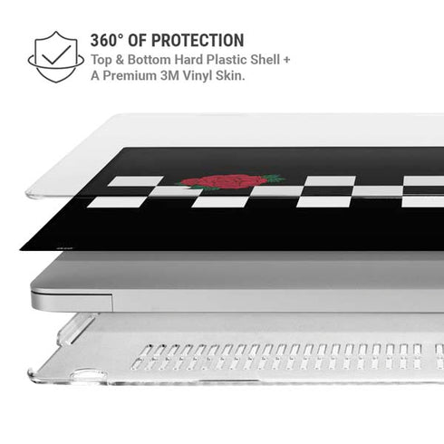 Rose Checkerboard MacBook Air 15in (2023-2025) Case plus Skin
