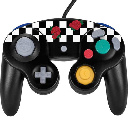Rose Checkerboard Nintendo GameCube Controller Skin