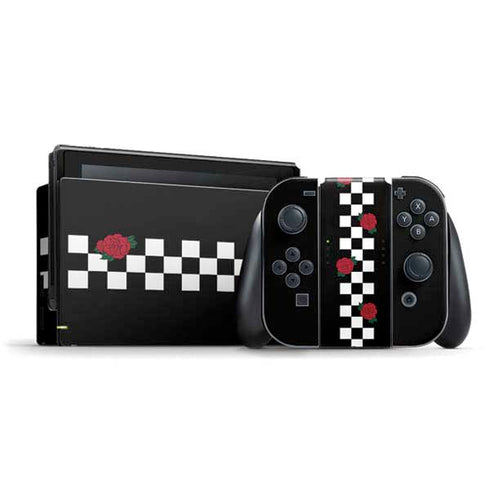 Rose Checkerboard Nintendo Switch Bundle Skin