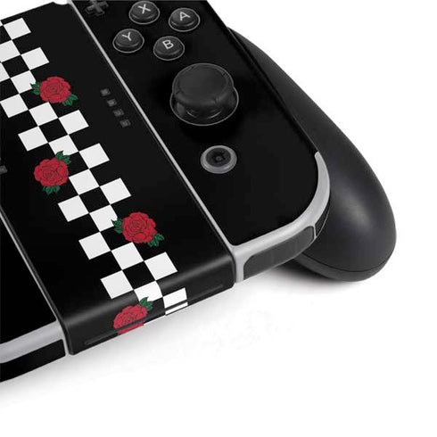 Rose Checkerboard Nintendo Switch OLED (2021) Skin