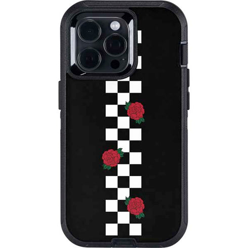 Rose Checkerboard Otterbox Defender iPhone Skin
