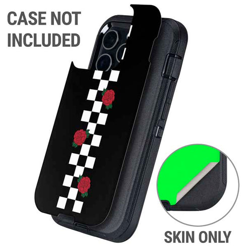 Rose Checkerboard Otterbox Defender iPhone Skin