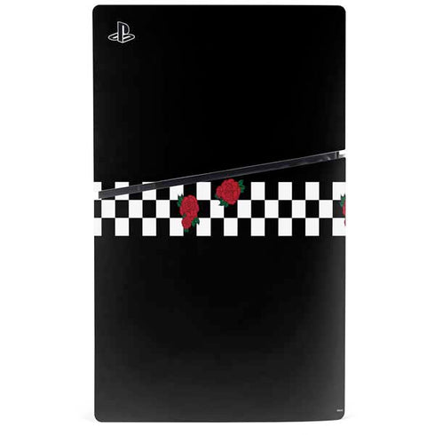 Rose Checkerboard PS5 Slim Disk Bundle Skin