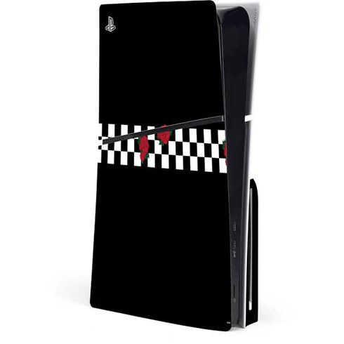 Rose Checkerboard PS5 Slim Disk Console Skin