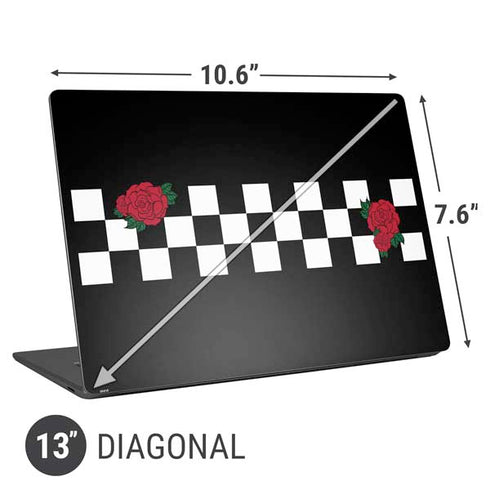 Rose Checkerboard Universal Laptop 13in (10.6 x 7.6in) Skin