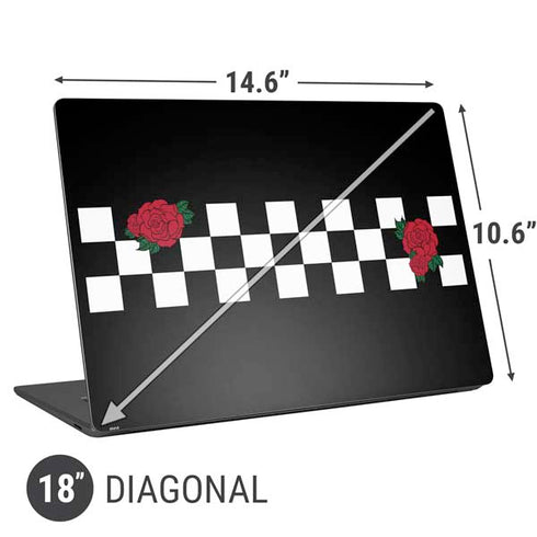 Rose Checkerboard Universal Laptop 18in (14.6 x 10.6in) Skin