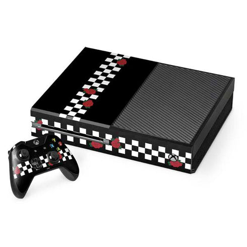 Rose Checkerboard Xbox One Console and Controller Bundle Skin