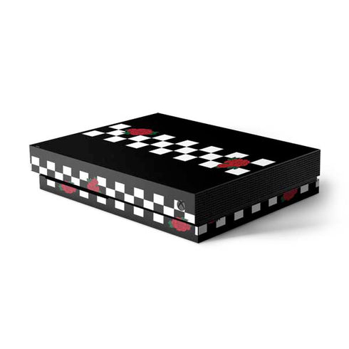 Rose Checkerboard Xbox One X Console Skin