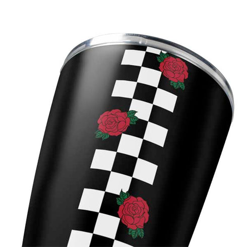 Rose Checkerboard Yeti 20oz Tumbler Skin