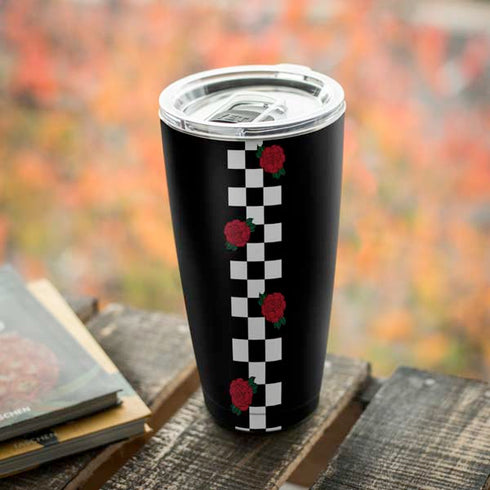 Rose Checkerboard Yeti 20oz Tumbler Skin