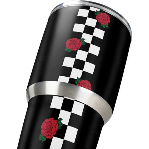 Rose Checkerboard Yeti 30oz Rambler Tumbler Skin