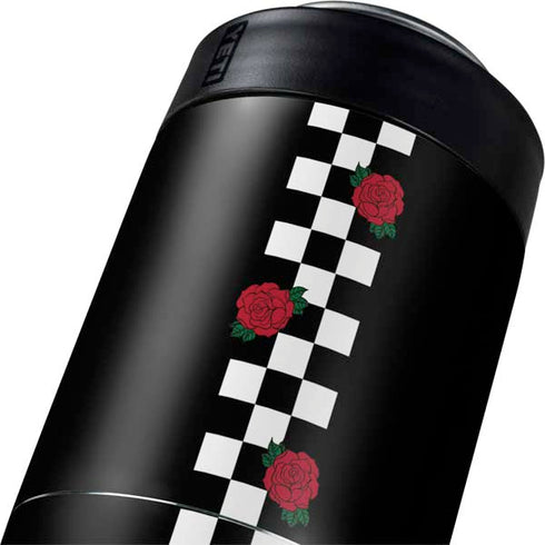 Rose Checkerboard Yeti Colster Can Insulator Skin
