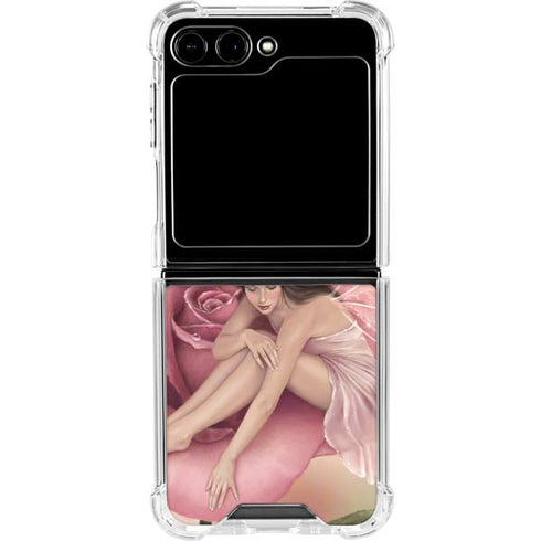 Rose Fairy by Rachel Anderson Galaxy Z Flip5 5G Clear Case