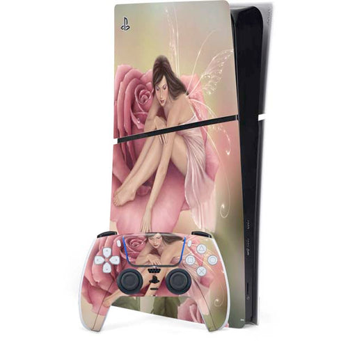 Rose Fairy by Rachel Anderson PS5 Slim Digital Edition Console Skin