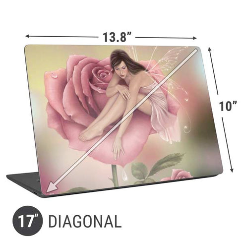 Rachel Anderson Rose Fairy Universal Laptop 17in (13.8 x 10in) Skin
