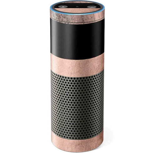 Rose Gold and Black Marble Amazon Echo Skin
