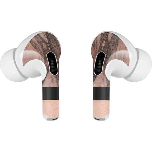 Rose Gold and Black Marble Apple AirPods Pro Skin