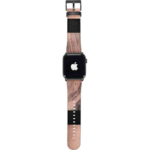 Rose Gold and Black Marble Apple Watch Band 42-44mm