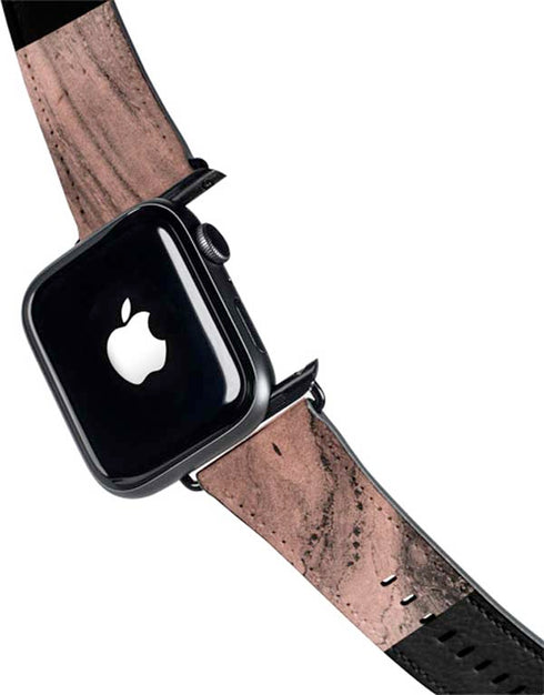 Rose Gold and Black Marble Apple Watch Band 38-40mm