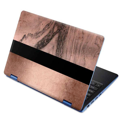 Rose Gold and Black Marble Aspire R11 11.6in Skin
