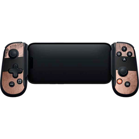 Rose Gold and Black Marble Backbone One for iPhone Game Controller Skin