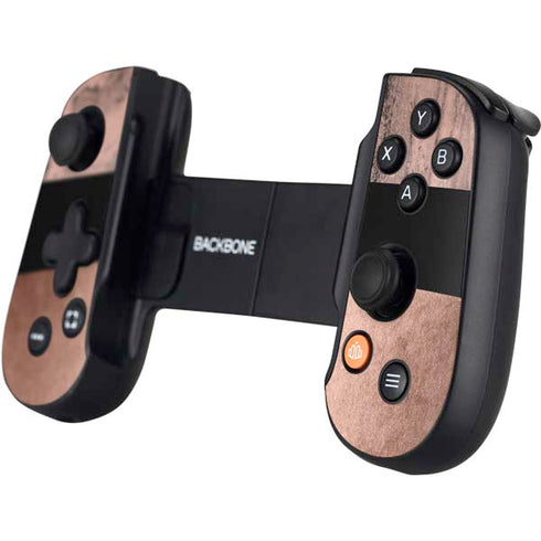 Rose Gold and Black Marble Backbone One for iPhone Game Controller Skin