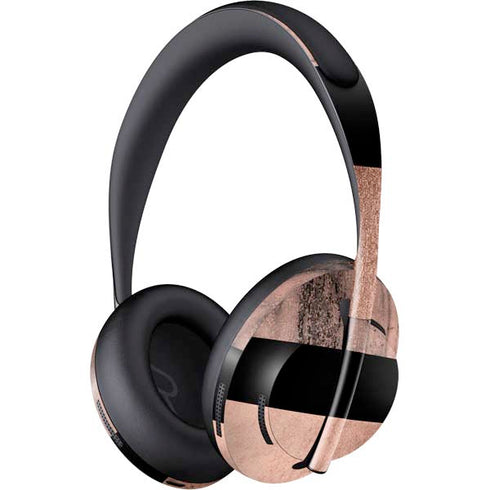 Rose Gold and Black Marble Bose Noise Cancelling Headphones 700 Skin