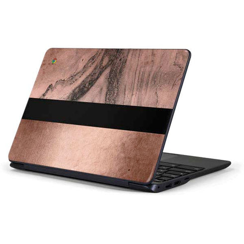 Rose Gold and Black Marble Samsung Chromebook Skin