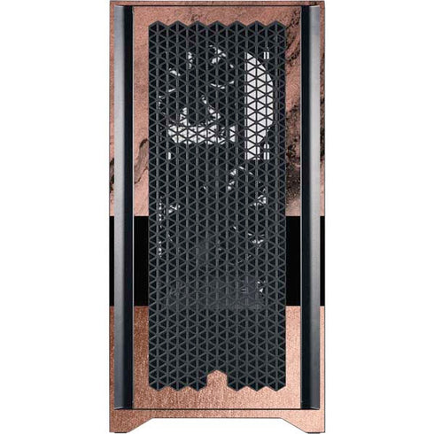 Rose Gold and Black Marble Corsair 4000D Tempered Glass Mid-Tower ATX Case Skin