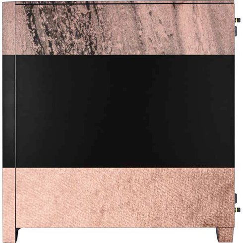 Rose Gold and Black Marble Corsair 4000D Tempered Glass Mid-Tower ATX Case Skin
