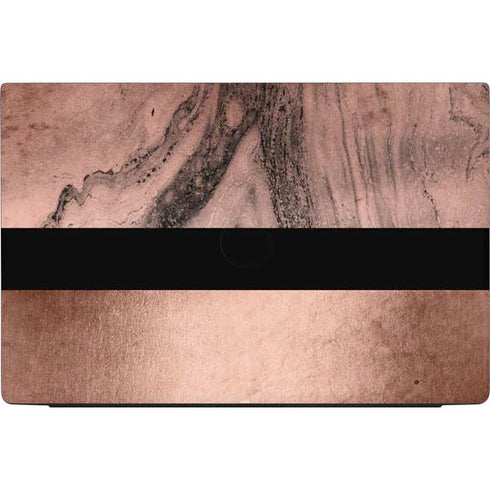 Rose Gold and Black Marble Dell Vostro Skin