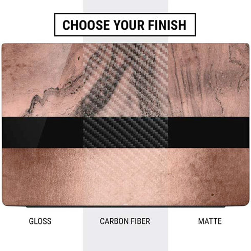 Rose Gold and Black Marble Dell Vostro Skin