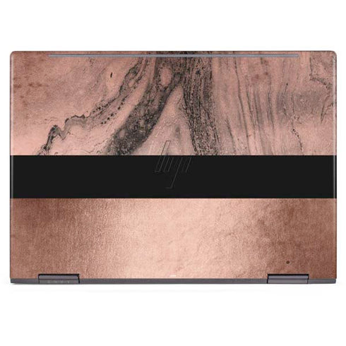 Rose Gold and Black Marble HP Envy Skin