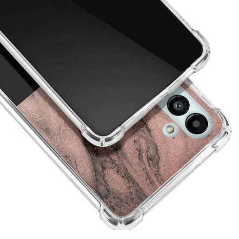 Rose Gold and Black Marble Galaxy A13 5G Clear Case