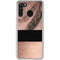 Rose Gold and Black Marble Galaxy A21 Clear Case
