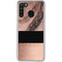Rose Gold and Black Marble Galaxy A21 Clear Case
