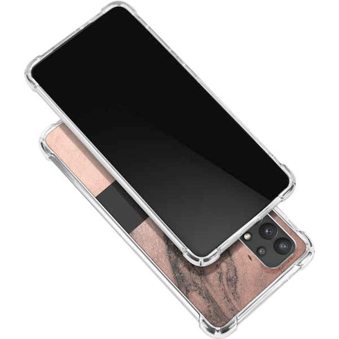 Rose Gold and Black Marble Galaxy A32 5G Clear Case