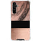 Rose Gold and Black Marble Galaxy A54 5G Clear Case