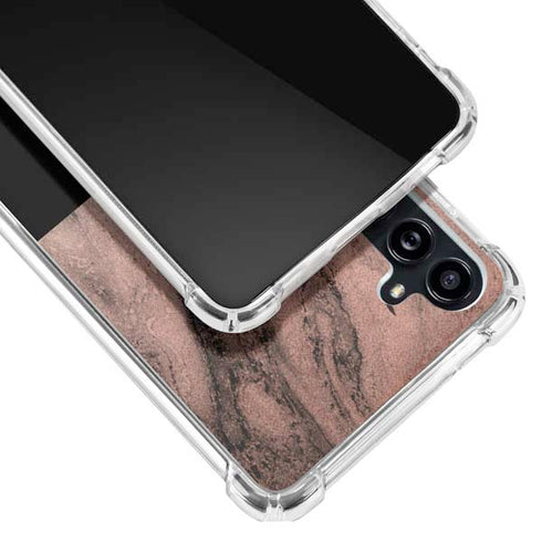 Rose Gold and Black Marble Galaxy A54 5G Clear Case