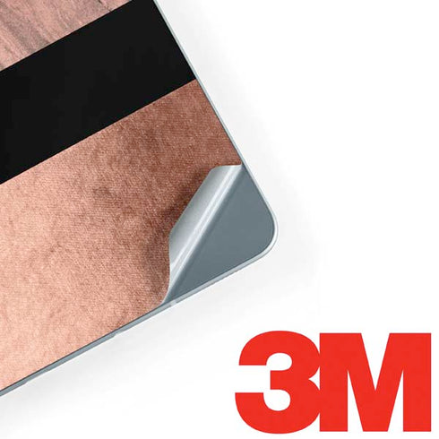 Rose Gold and Black Marble Galaxy Book 12in Skin