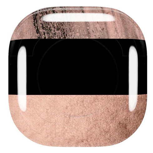 Rose Gold and Black Marble Galaxy Buds Pro Skin