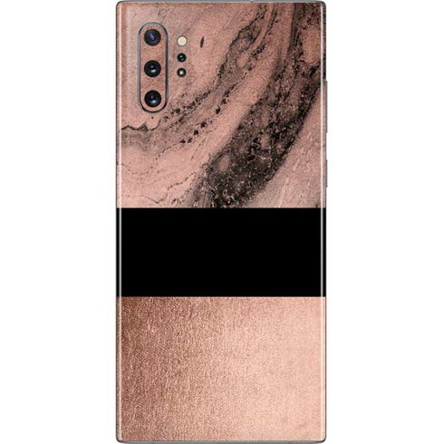 Rose Gold and Black Marble Galaxy Note 10 Plus Skin