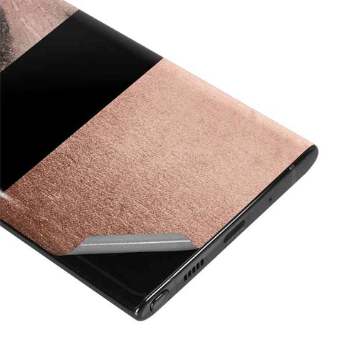 Rose Gold and Black Marble Galaxy Note 10 Skin