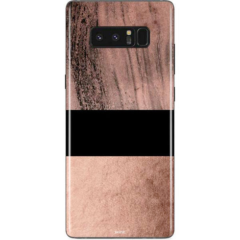 Rose Gold and Black Marble Galaxy Note 8 Skin