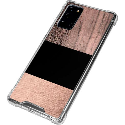 Rose Gold and Black Marble Galaxy Note20 5G Clear Case