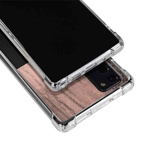 Rose Gold and Black Marble Galaxy Note20 5G Clear Case