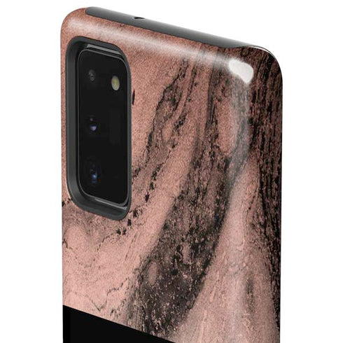 Rose Gold and Black Marble Galaxy Note20 5G Pro Case